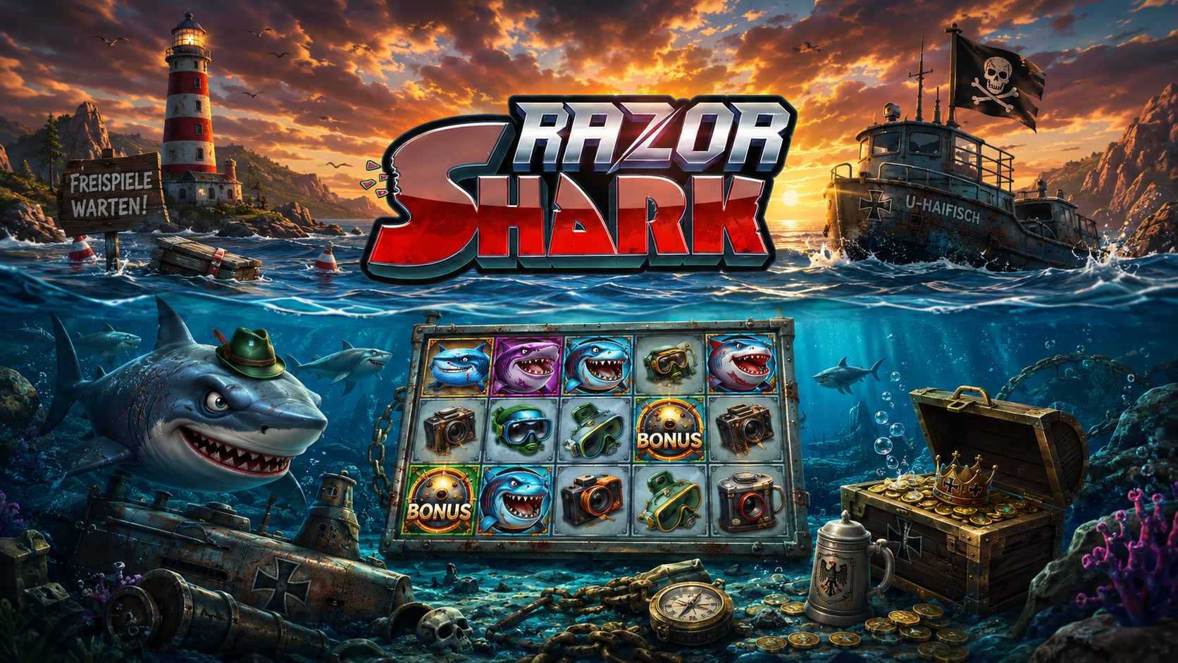 Es gibt noch weitere Spielautomaten, die auf dem Razor Shark-Spiel basieren und ebenfalls erwähnenswert sind